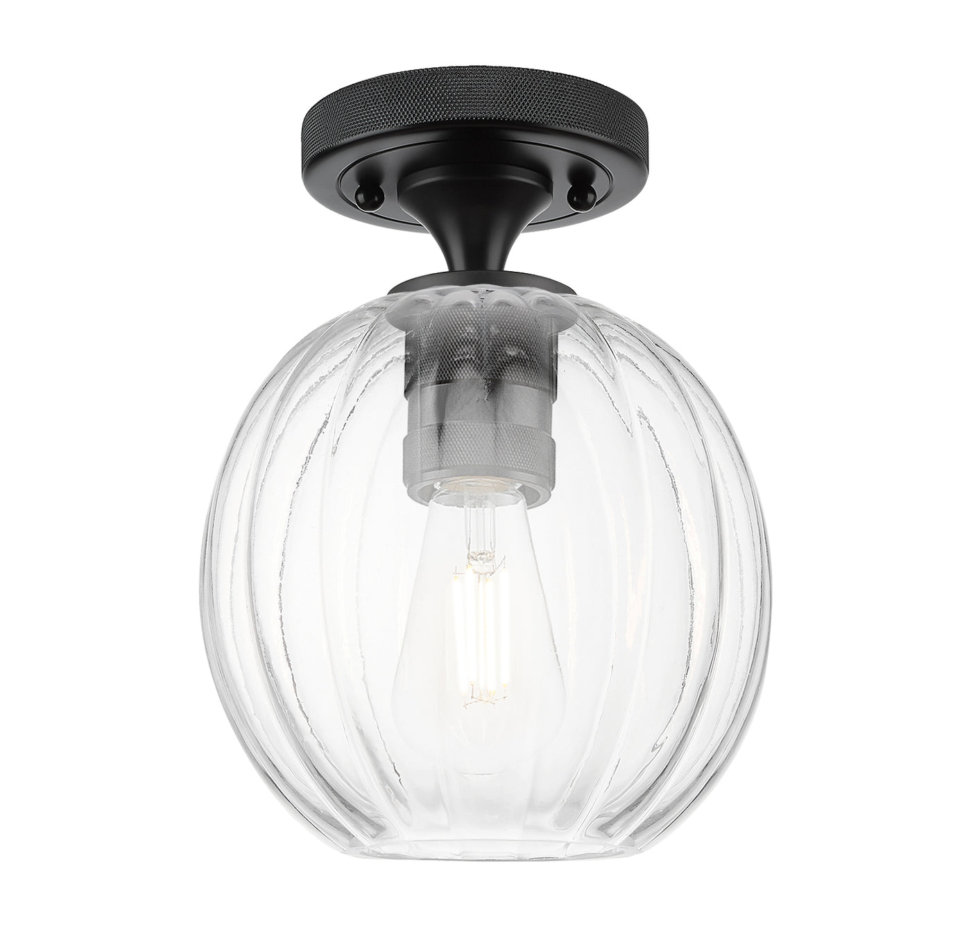 Downtown Flush Mount Satin Nickel Brass