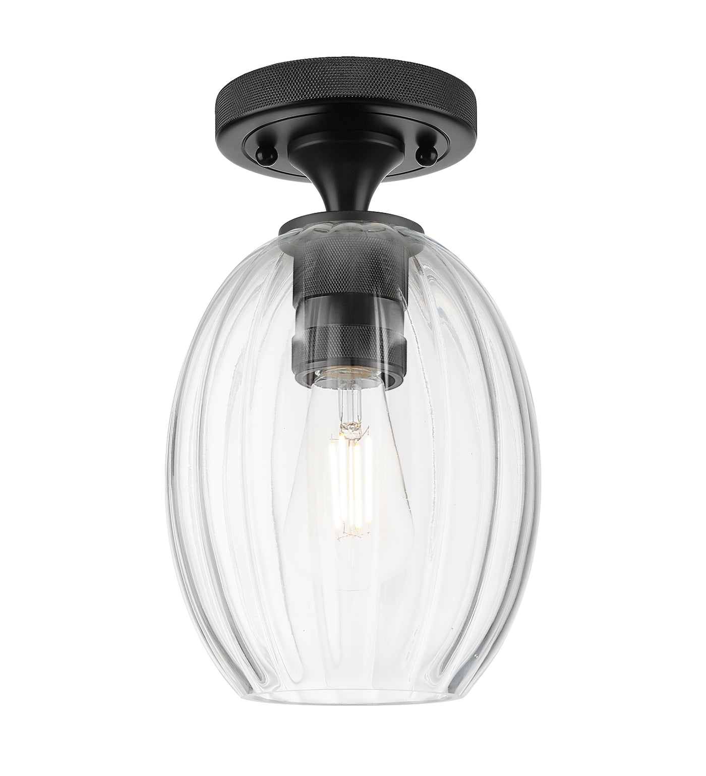 Downtown Flush Mount Satin Nickel Cast Brass