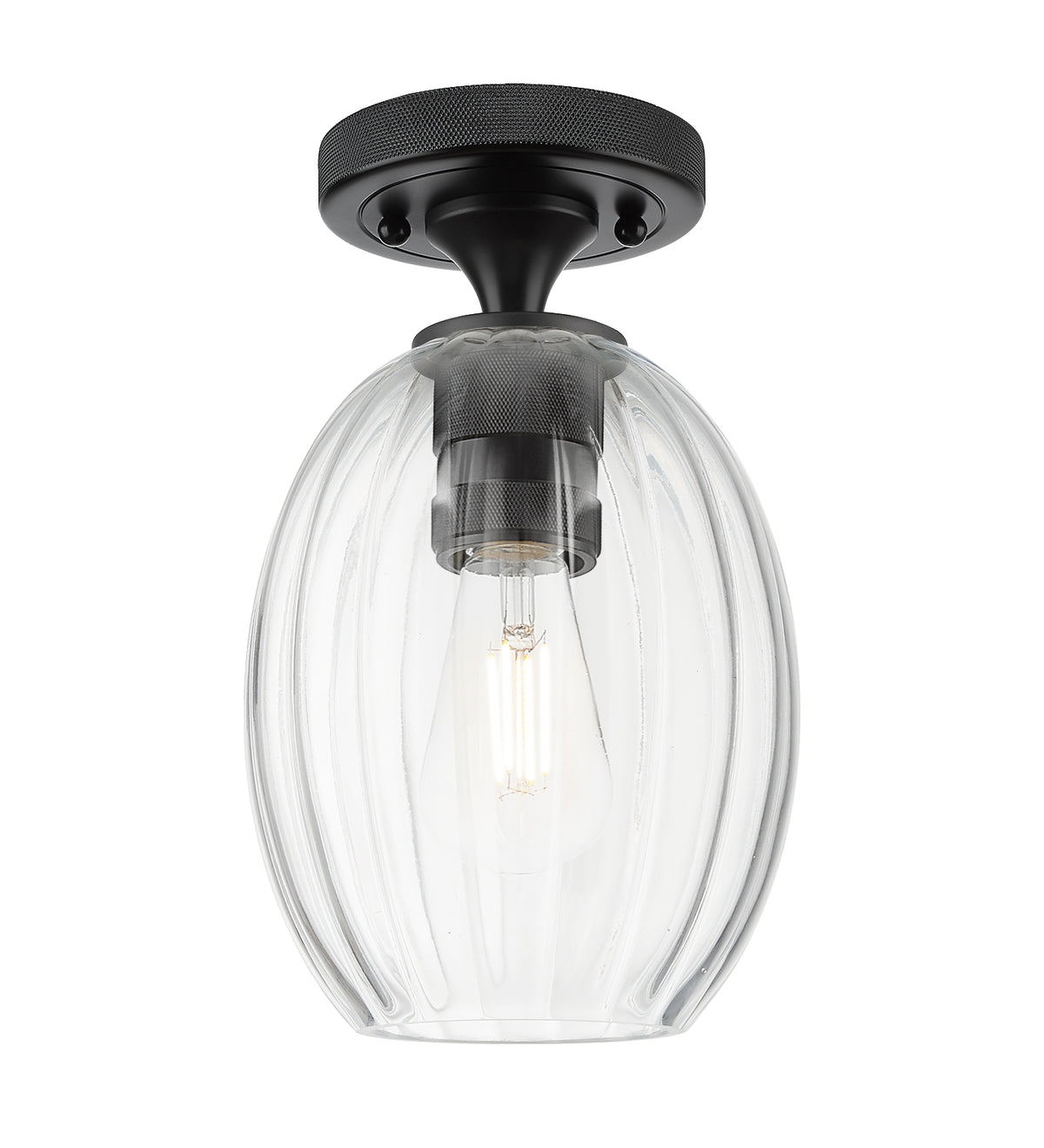 Preston Bulb 6-Inch 1-Light Semi-Flush Mount 10.25-Inch High