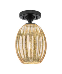 Downtown Flush Mount Satin Nickel Cast Brass