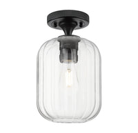 Downtown Flush Mount Satin Nickel Cast Brass