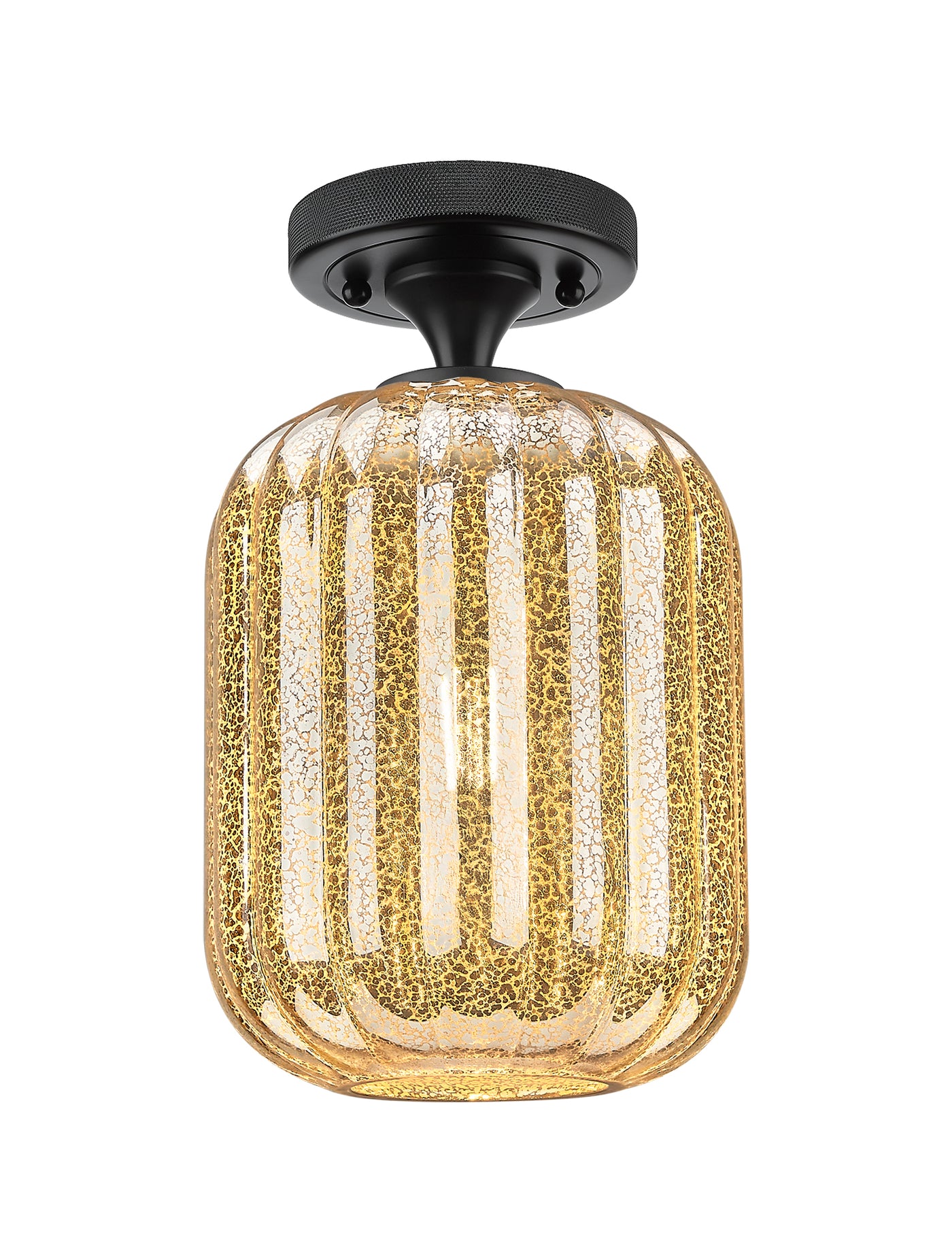 Downtown Flush Mount Satin Nickel Cast Brass