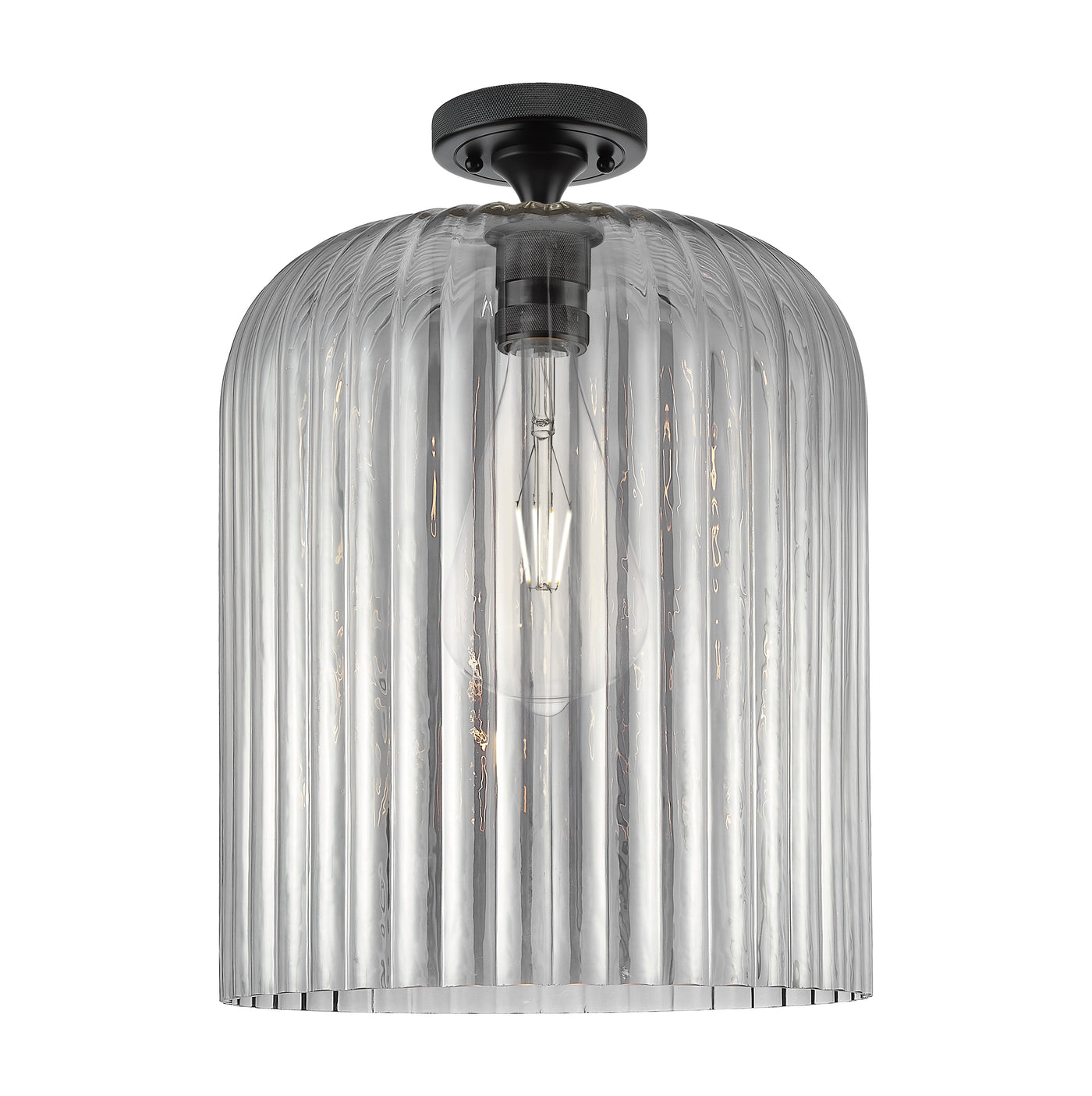 Downtown Flush Mount Satin Nickel Finish