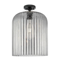 Downtown Flush Mount Satin Nickel Finish