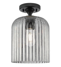Downtown Flush Mount Satin Nickel Glass