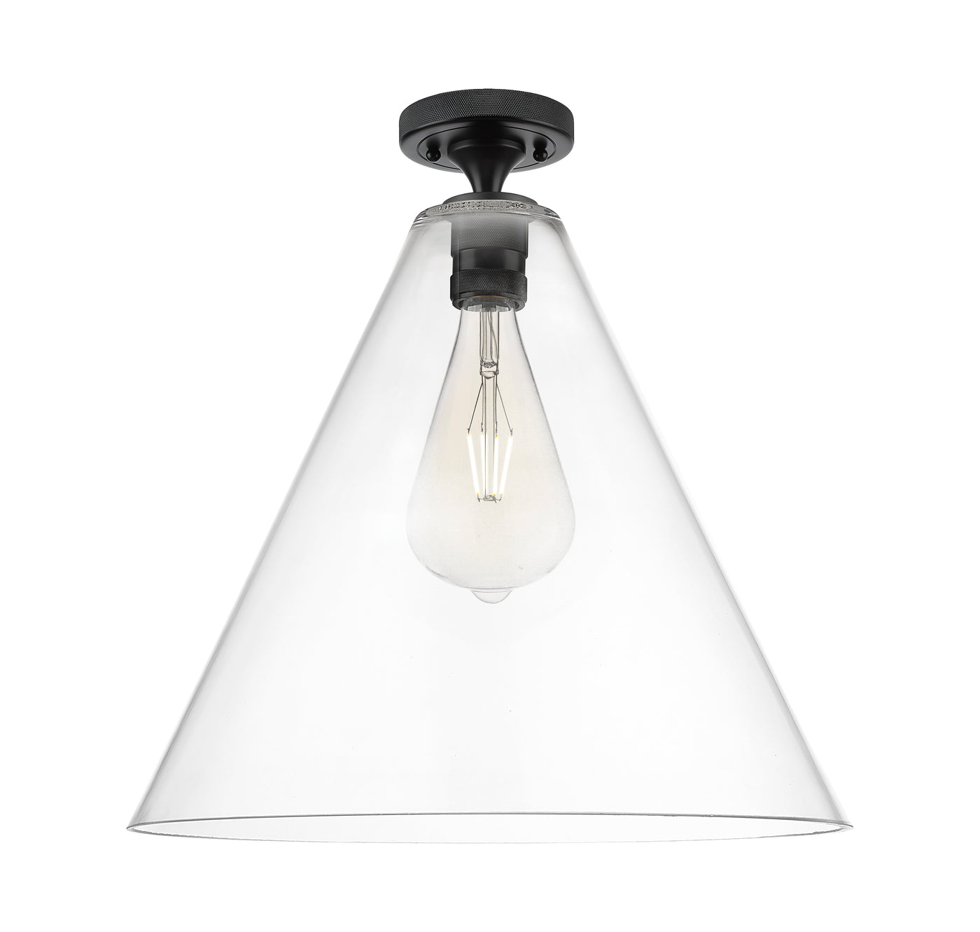 Downtown Flush Mount Satin Nickel Brass