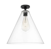 Downtown Flush Mount Satin Nickel Brass