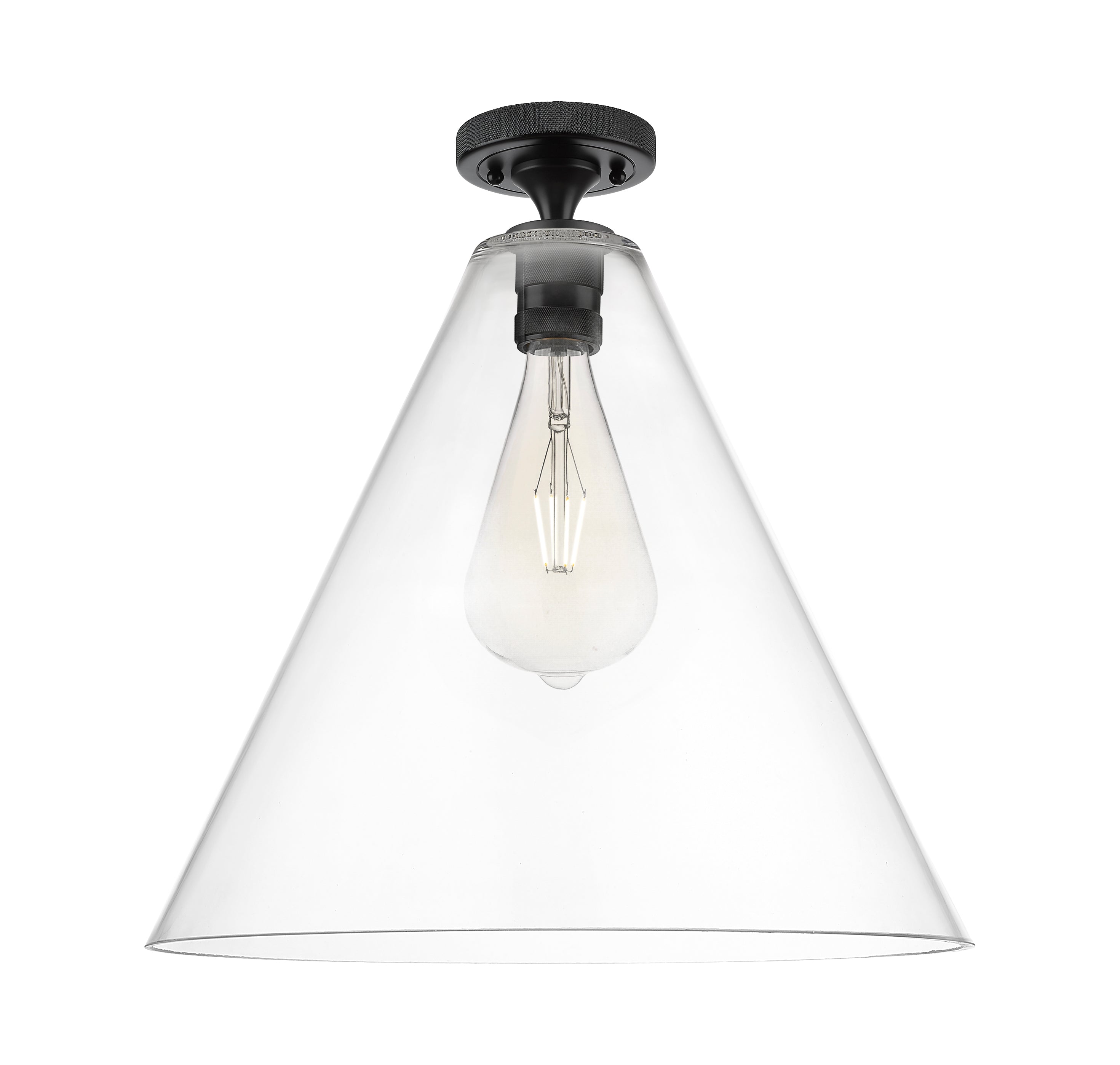 Downtown Flush Mount Satin Nickel Brass
