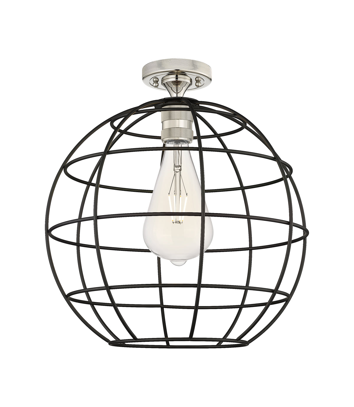 Lake Placid 16-Inch 1-Light Semi-Flush Mount 17.25-Inch High