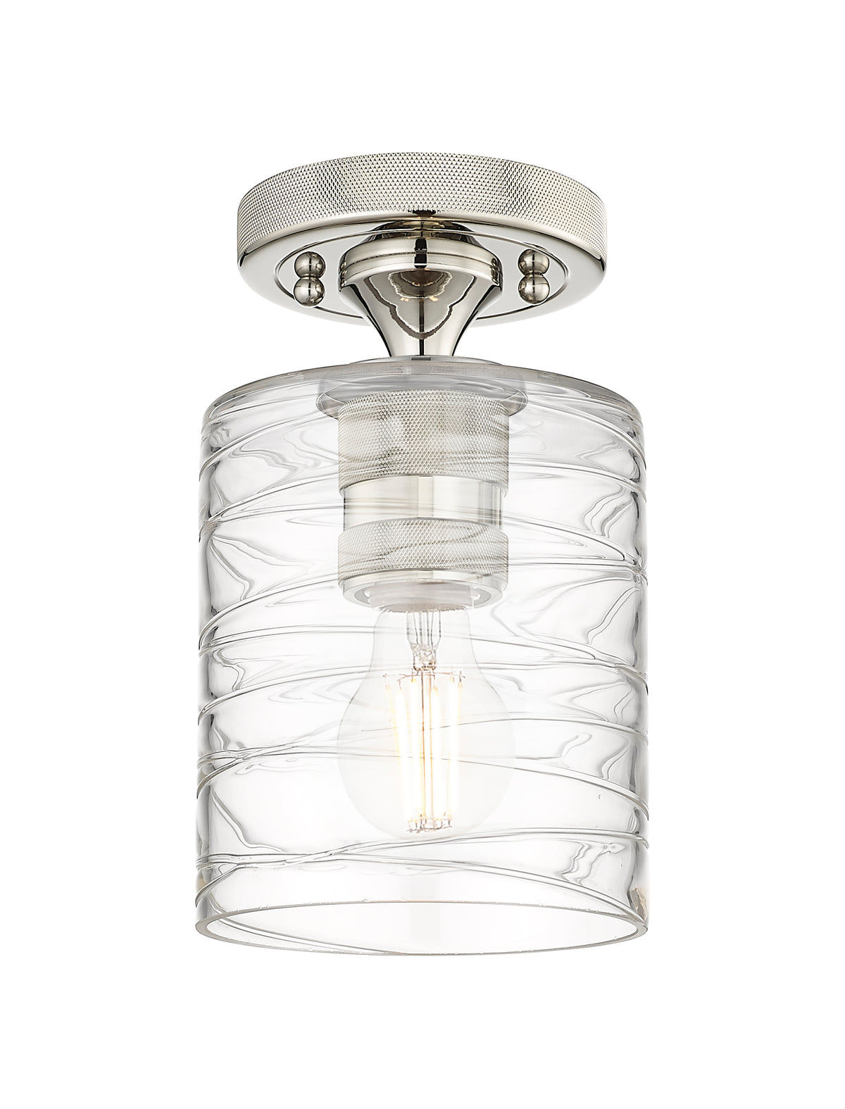 Cobbleskill 5-Inch 1-Light Semi-Flush Mount 8.5-Inch High