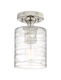 Downtown Flush Mount Satin Nickel Cast Brass