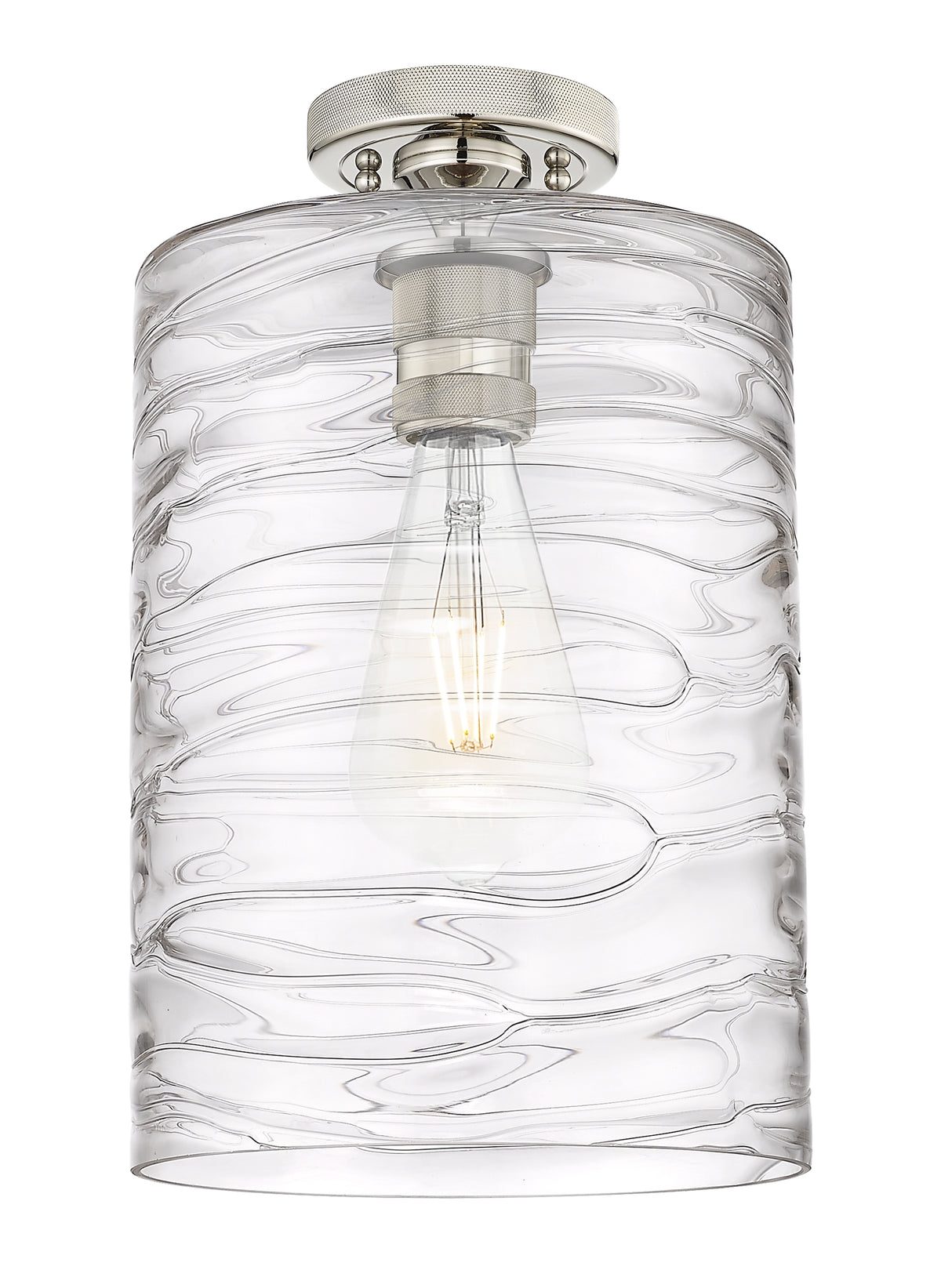 Cobbleskill 9-Inch 1-Light Semi-Flush Mount 14.5-Inch High Dimmable