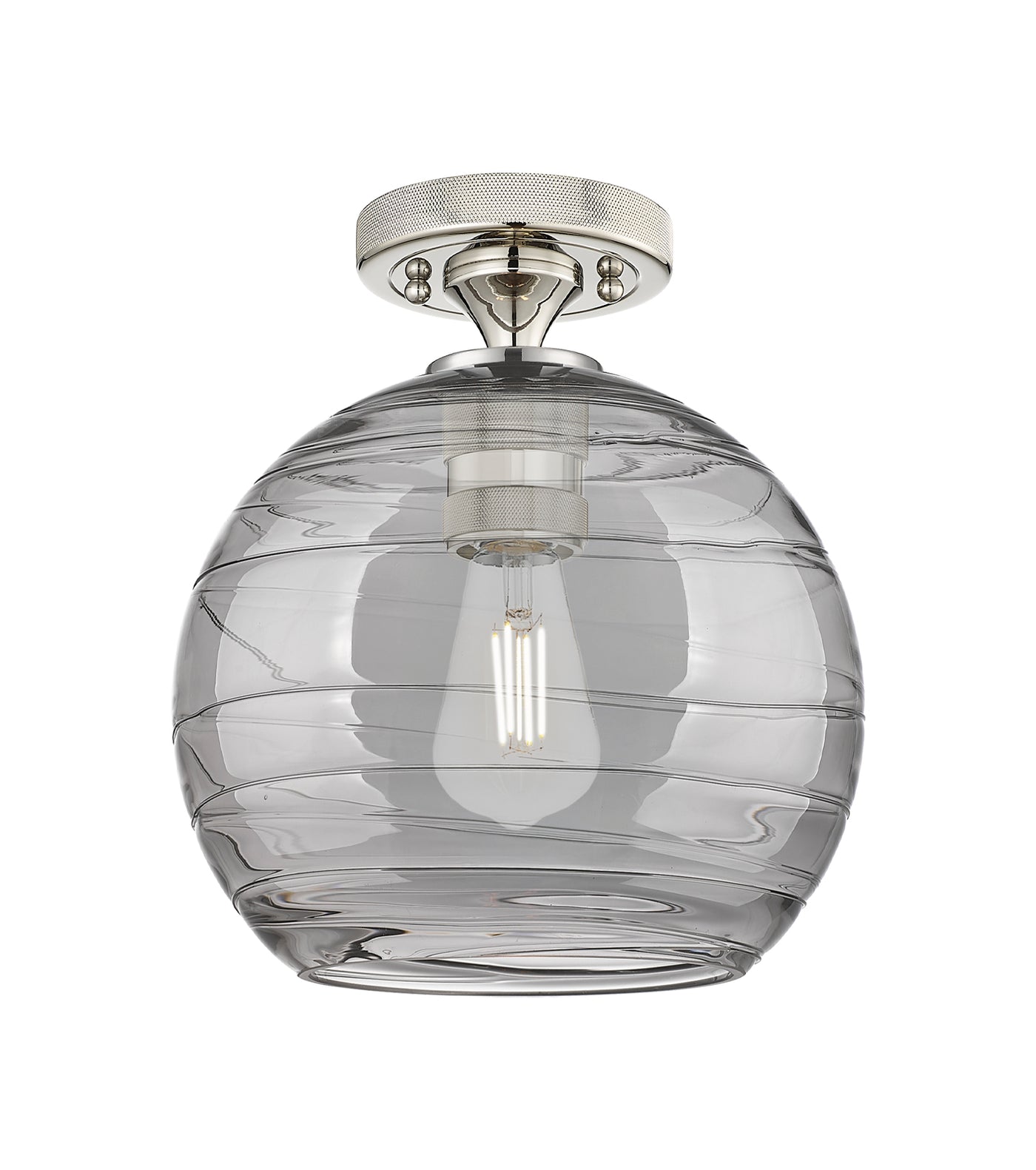 Downtown Flush Mount Satin Nickel Brass