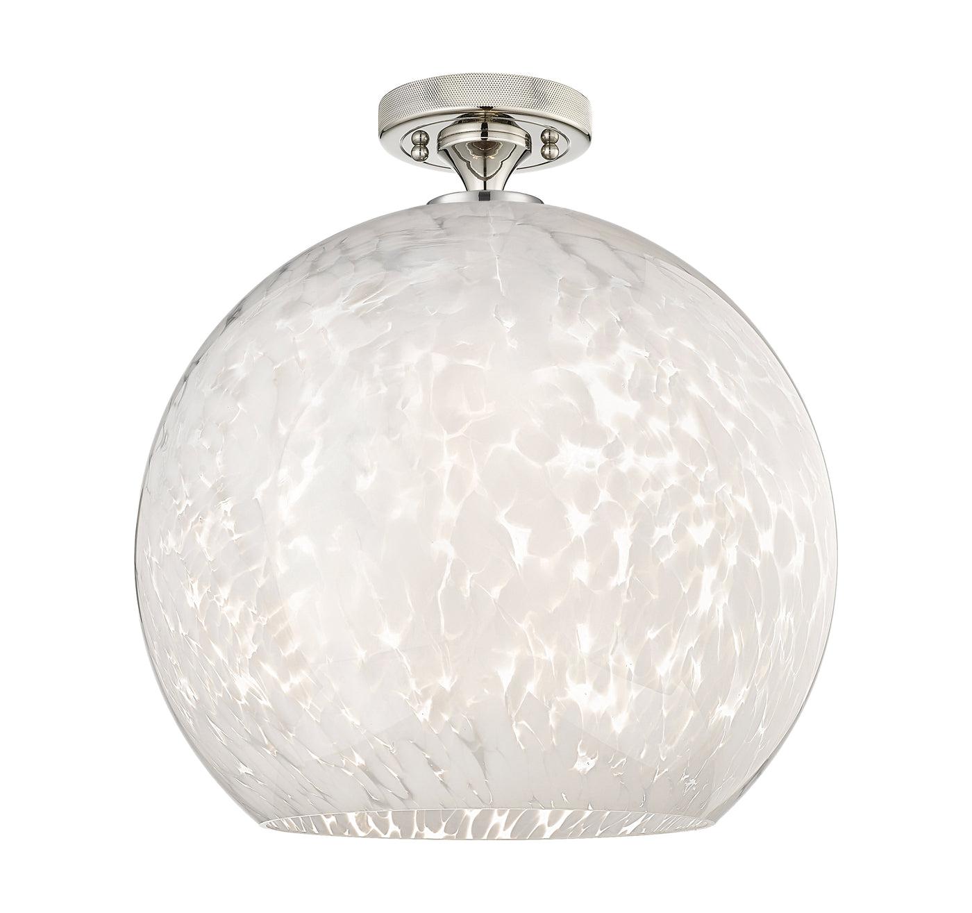 Downtown Flush Mount Satin Nickel Cast Brass
