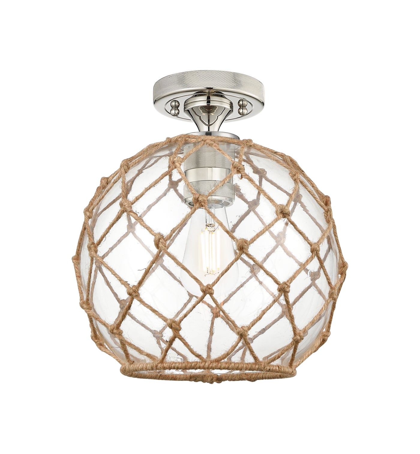 Downtown Flush Mount Satin Nickel Brass