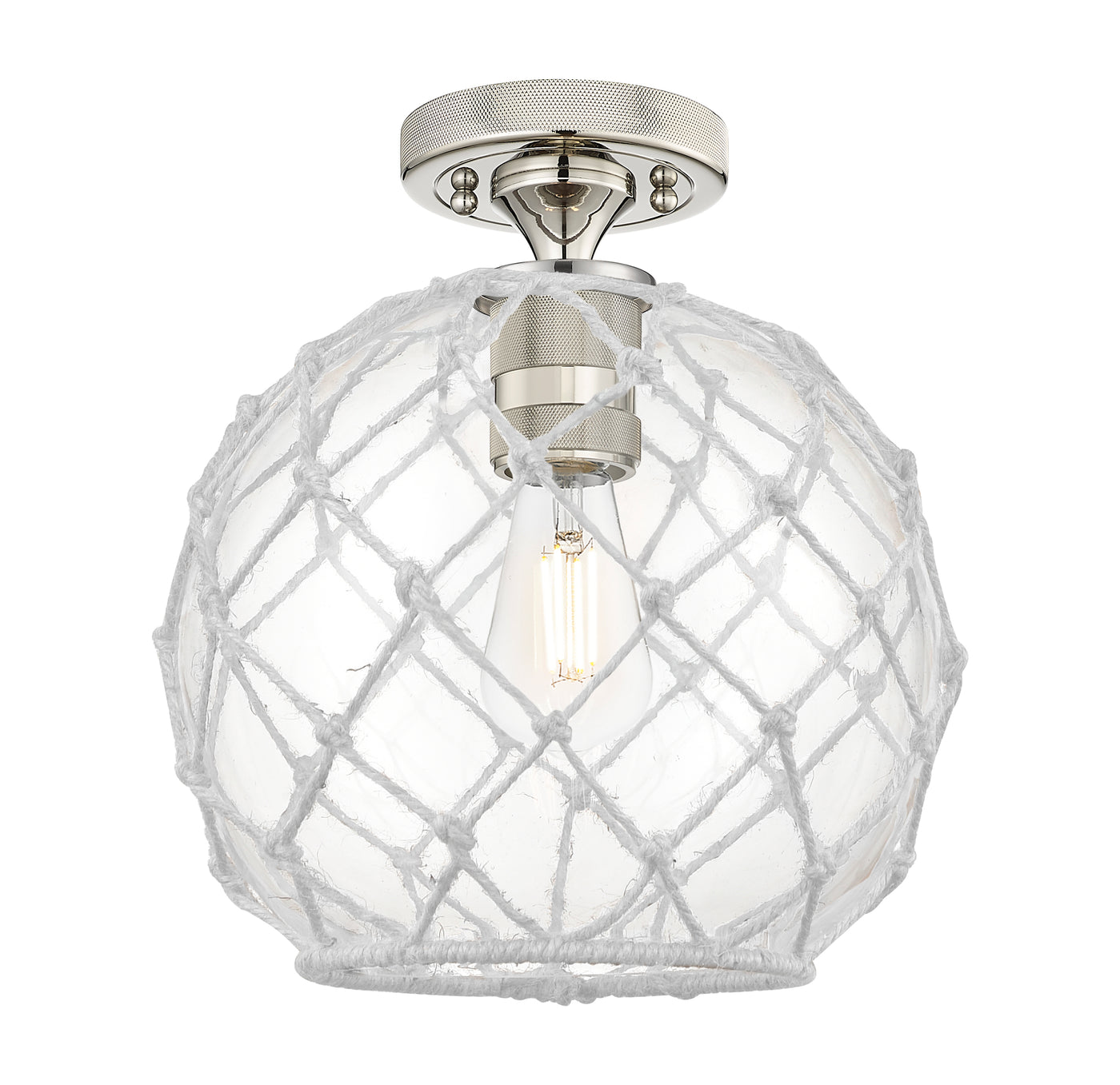 Downtown Flush Mount Satin Nickel Brass