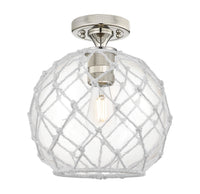 Downtown Flush Mount Satin Nickel Brass