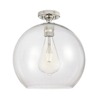 Downtown Flush Mount Satin Nickel Cast Brass