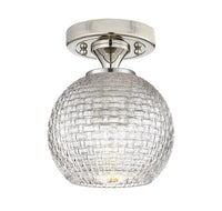 Downtown Flush Mount Satin Nickel Cast Brass