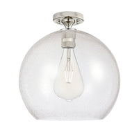 Downtown Flush Mount Satin Nickel Cast Brass