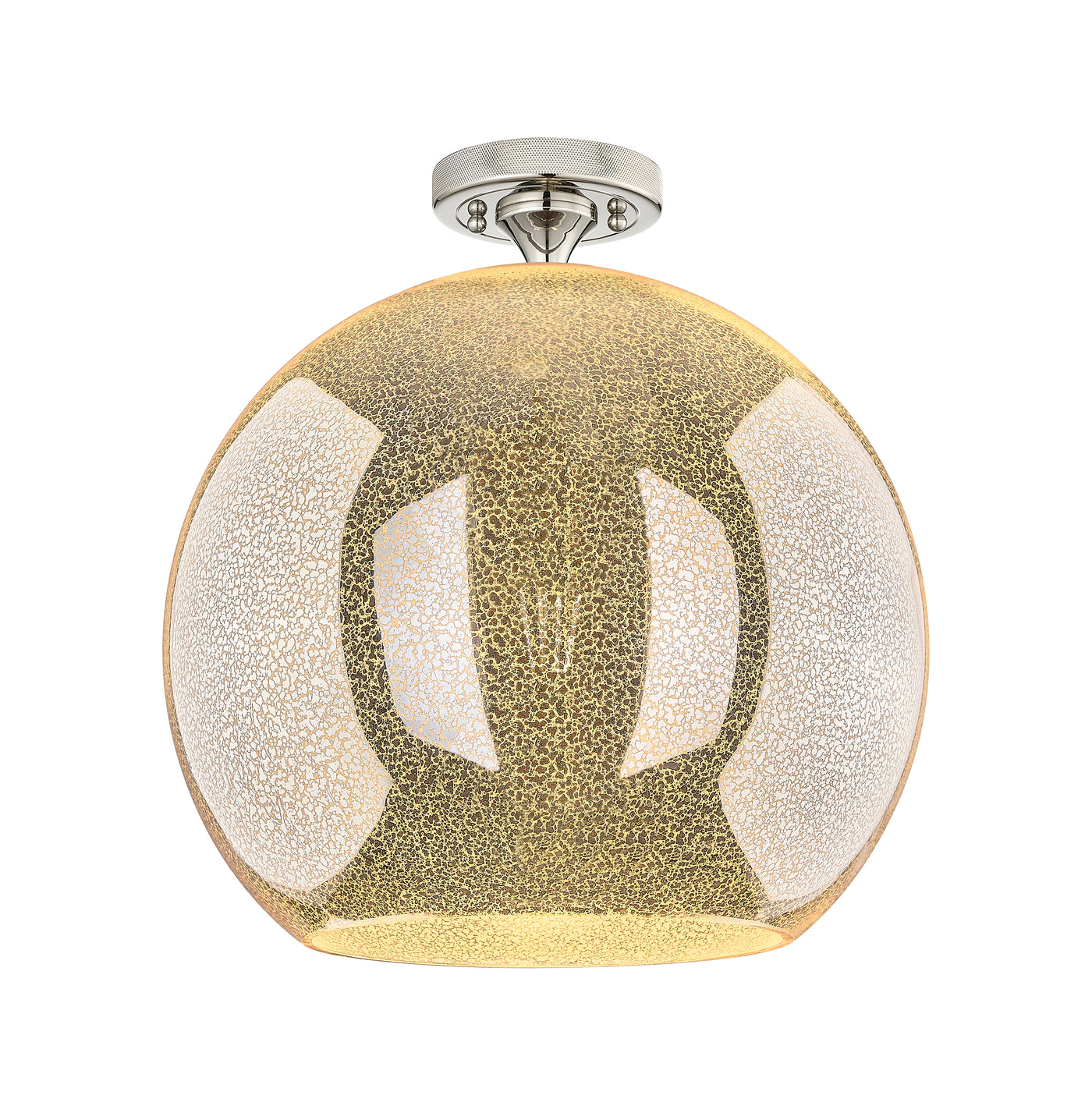 Downtown Flush Mount Satin Nickel Cast Brass