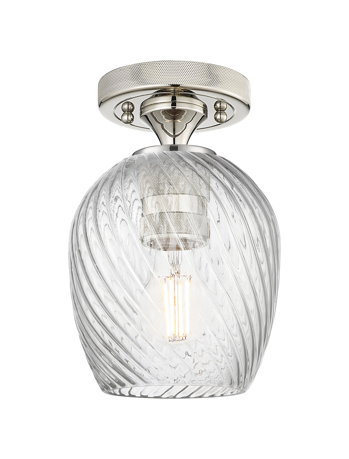 Salina 6-Inch 1-Light Semi-Flush Mount 8.875-Inch High