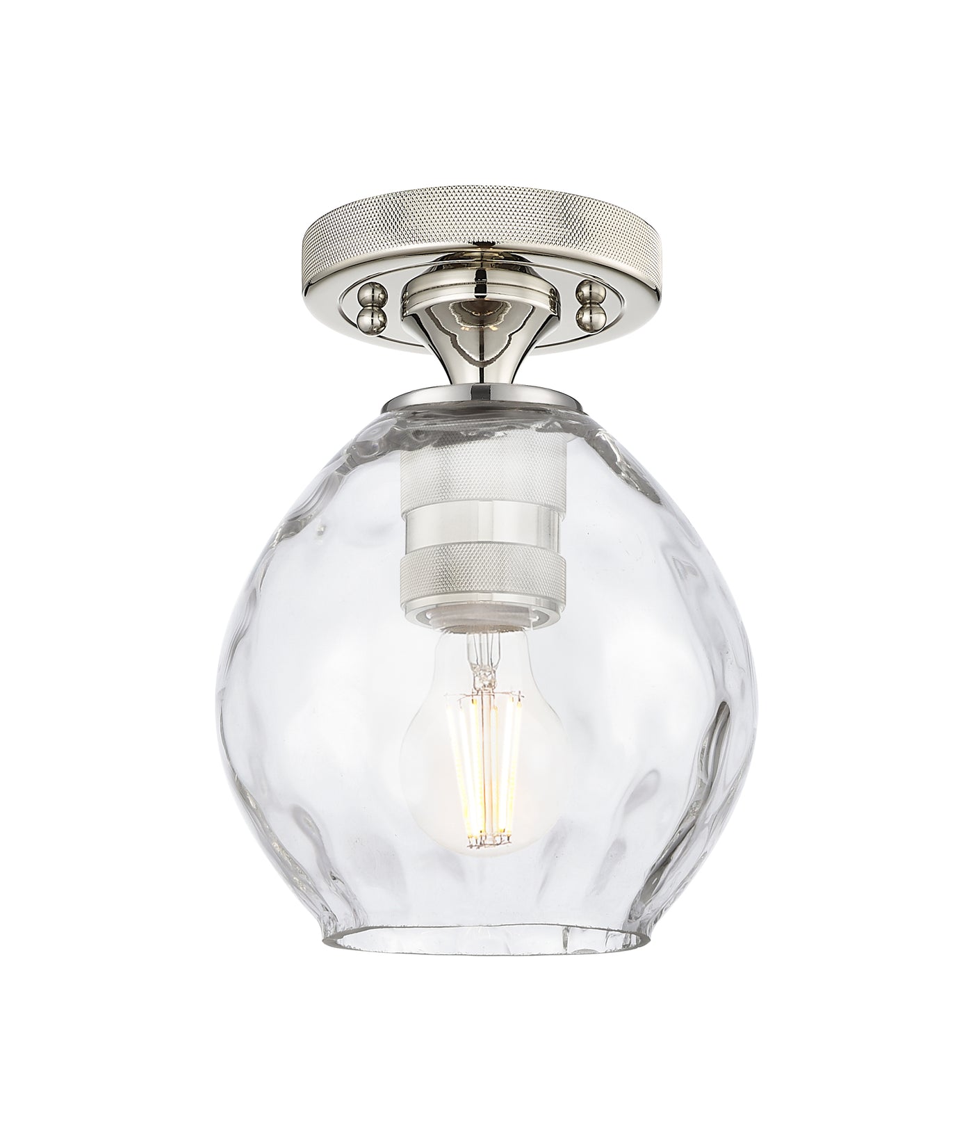Downtown Flush Mount Satin Nickel Brass