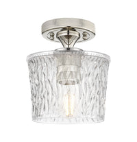 Downtown Flush Mount Satin Nickel Brass