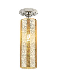 Downtown Flush Mount Satin Nickel Glass