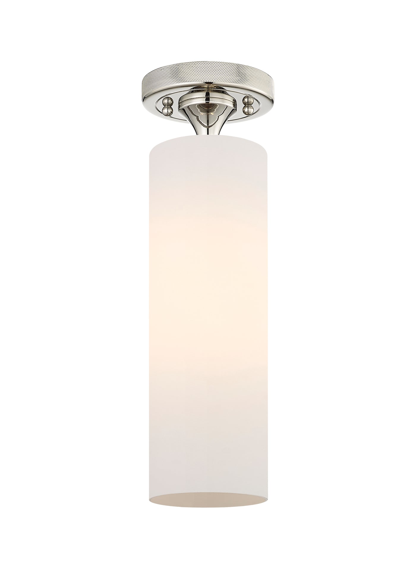 Downtown Flush Mount Satin Nickel Glass