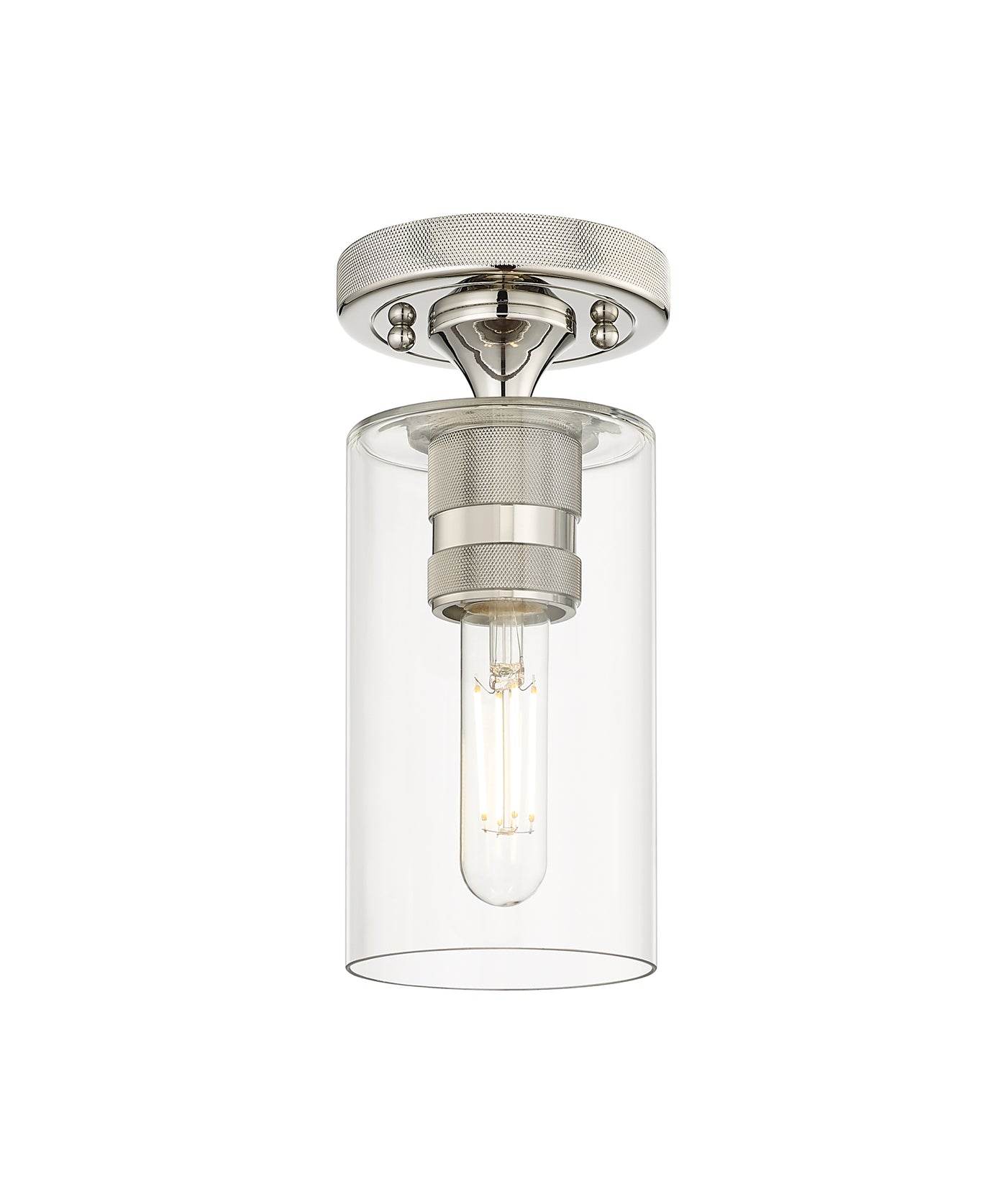 Downtown Flush Mount Satin Nickel Finish