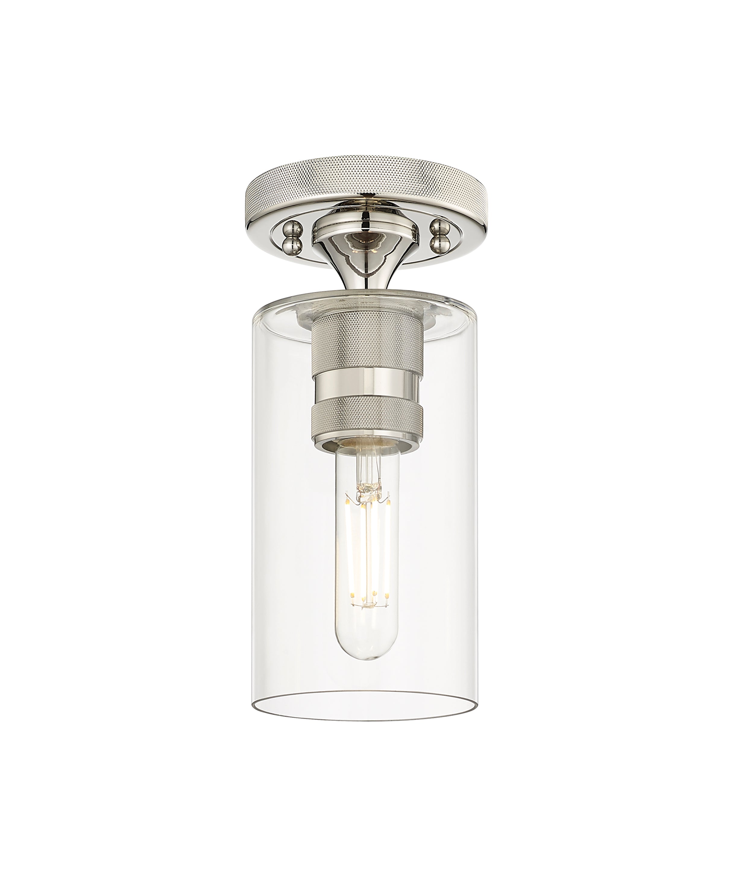 Downtown Flush Mount Satin Nickel Finish
