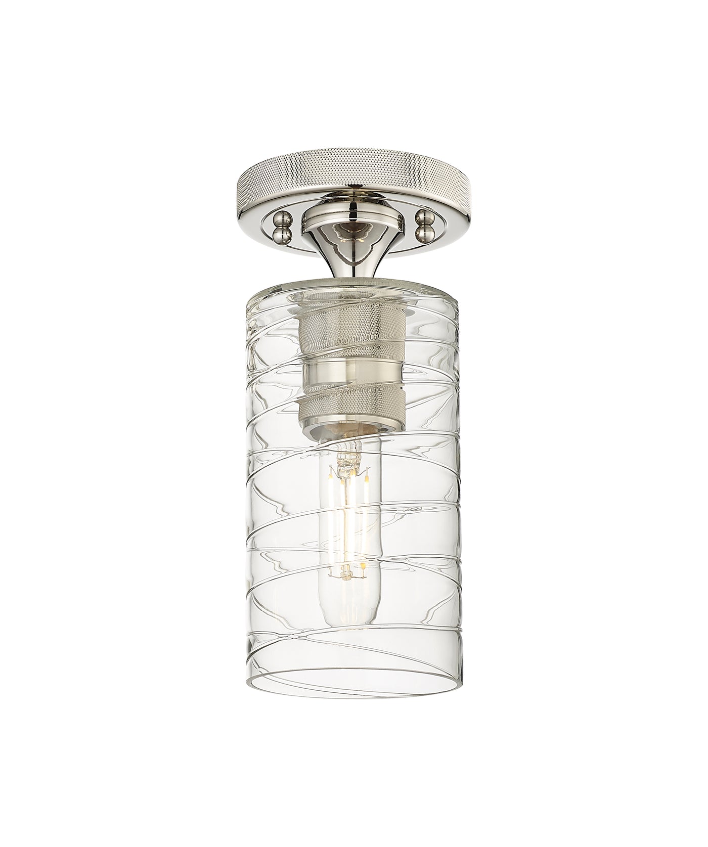 Downtown Flush Mount Satin Nickel Finish