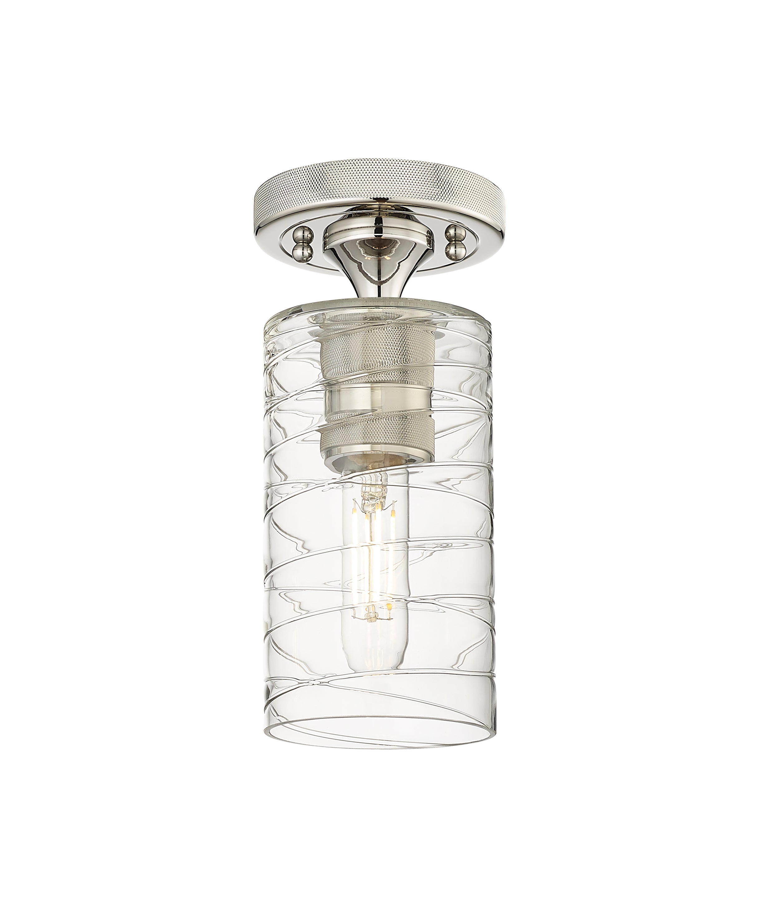 Downtown Flush Mount Satin Nickel Finish