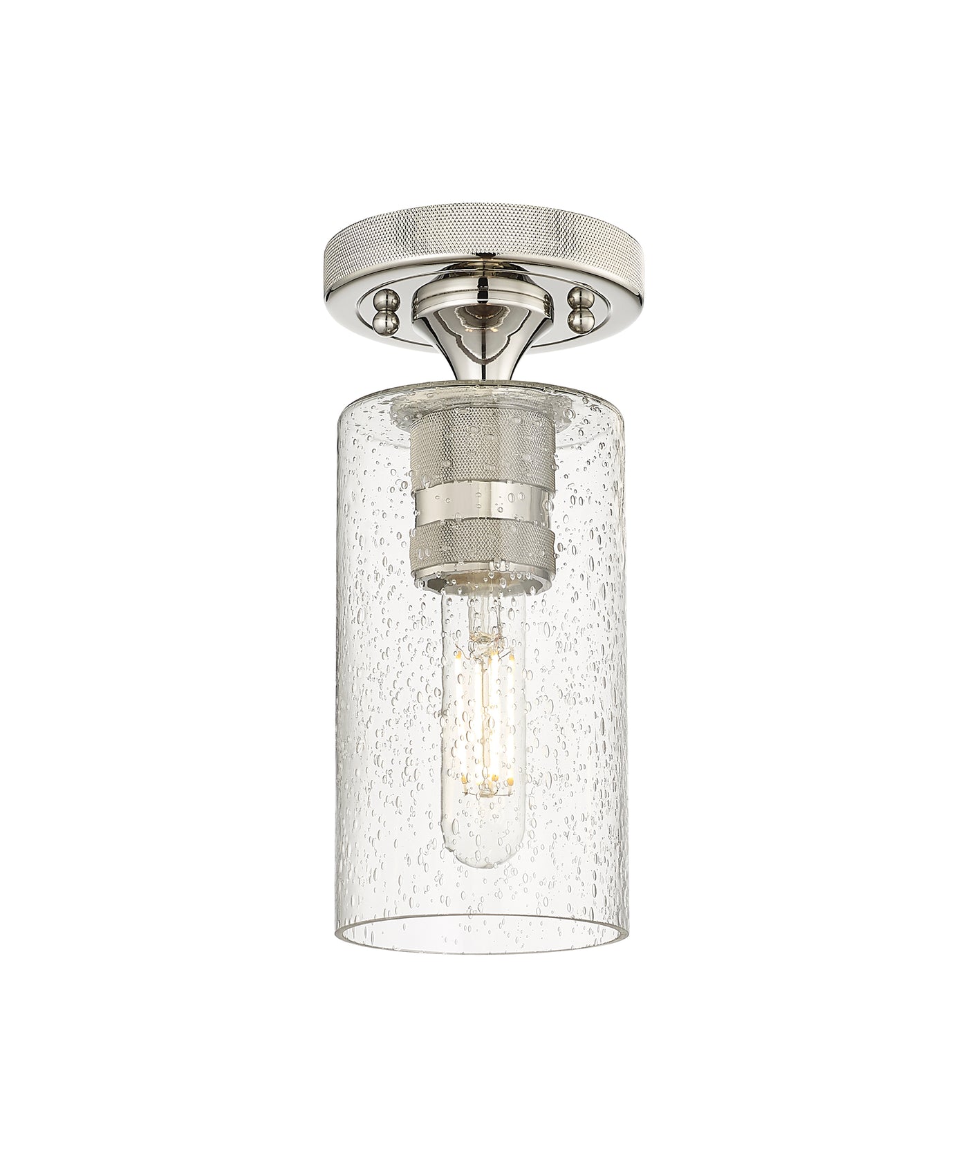 Downtown Flush Mount Satin Nickel Finish