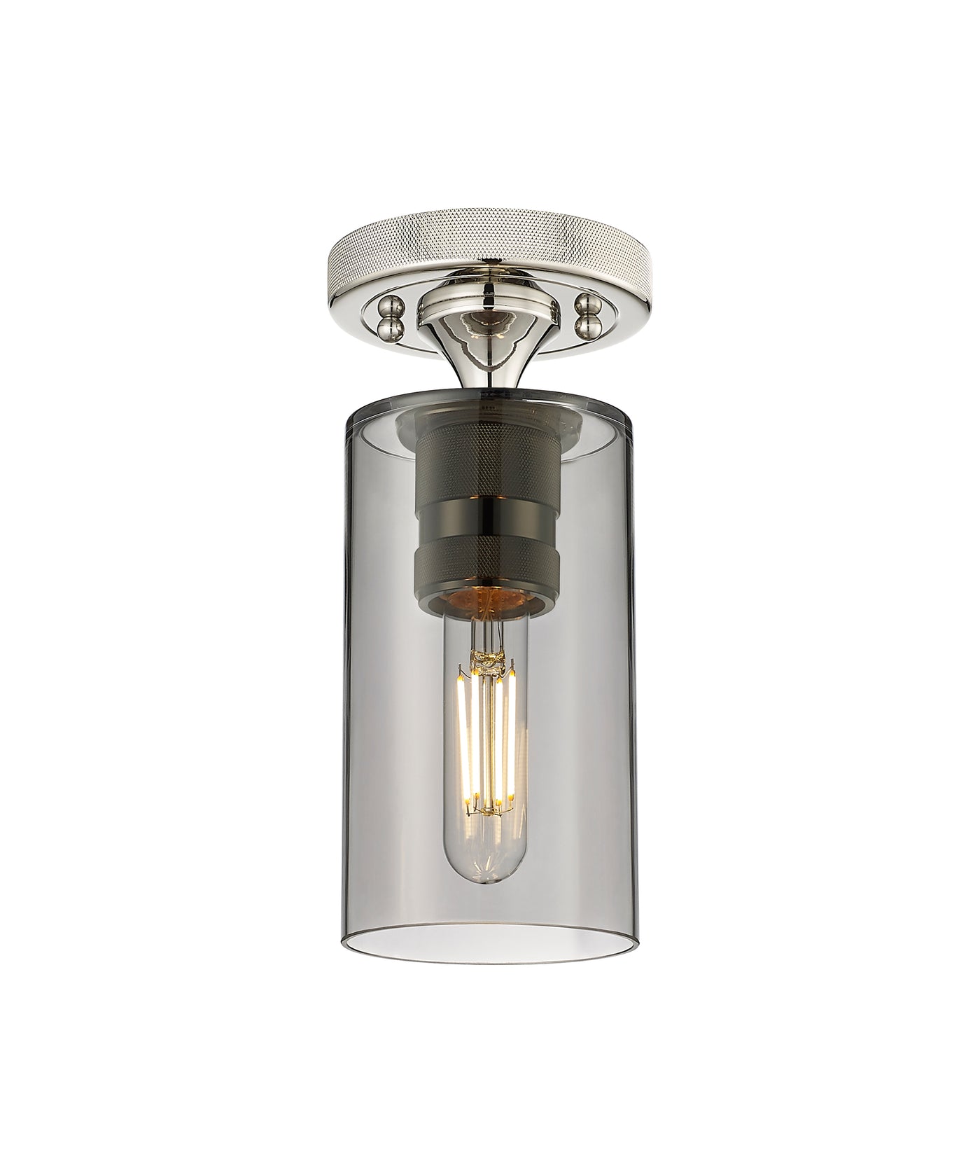 Downtown Flush Mount Satin Nickel Finish