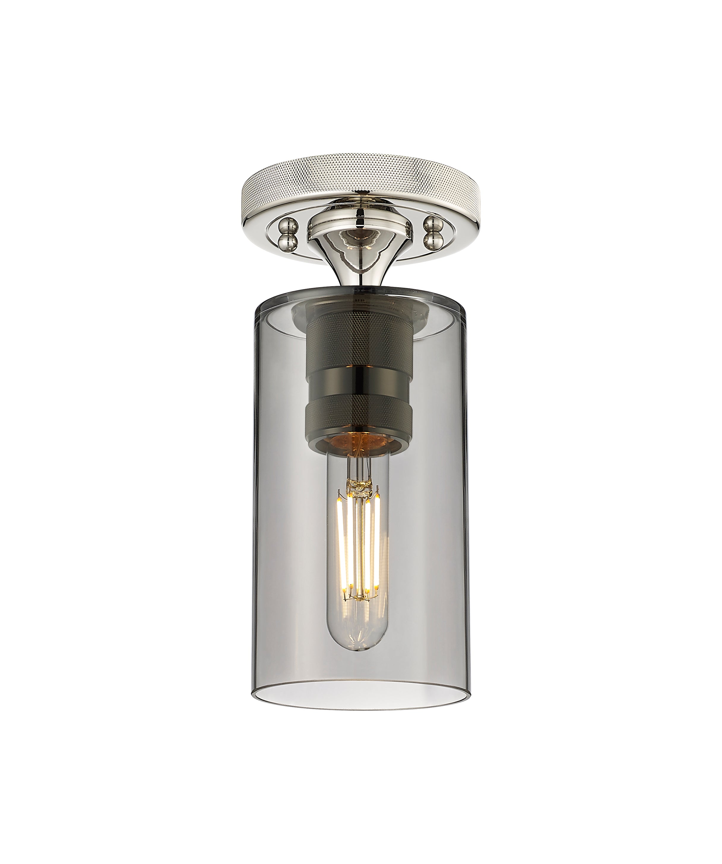 Downtown Flush Mount Satin Nickel Finish