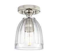 Downtown Flush Mount Satin Nickel Brass