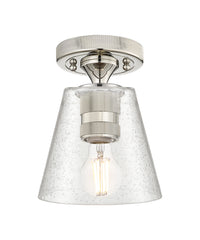 Downtown Flush Mount Satin Nickel Cast Brass