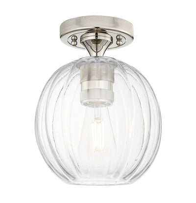 Downtown Flush Mount Satin Nickel Brass