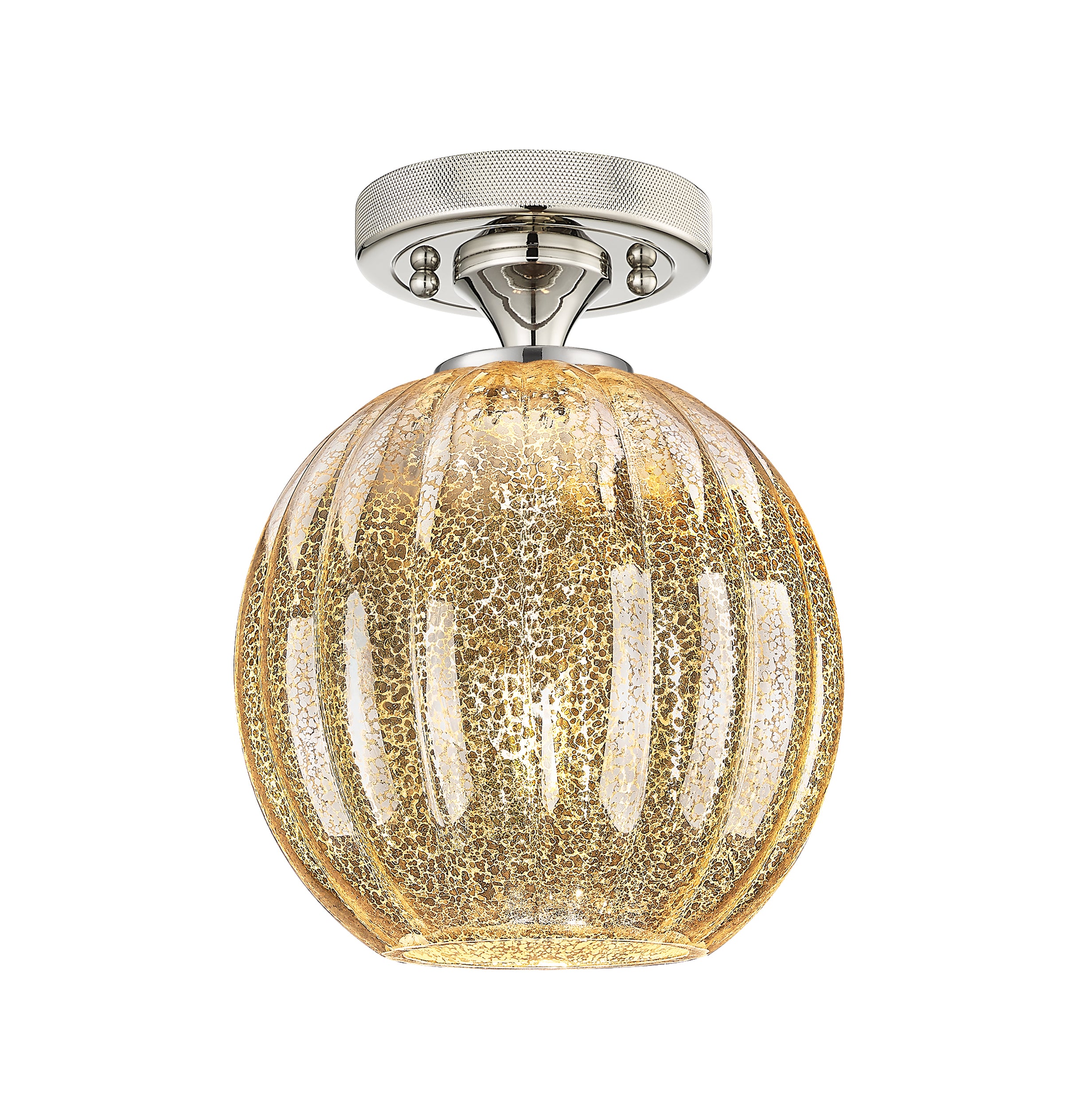 Downtown Flush Mount Satin Nickel Brass