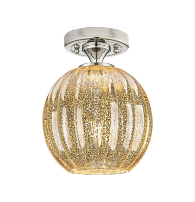 Downtown Flush Mount Satin Nickel Brass