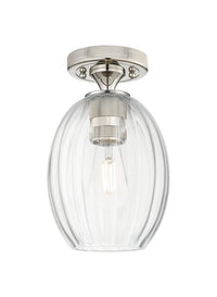 Downtown Flush Mount Satin Nickel Cast Brass