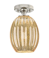 Downtown Flush Mount Satin Nickel Cast Brass