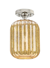 Downtown Flush Mount Satin Nickel Cast Brass
