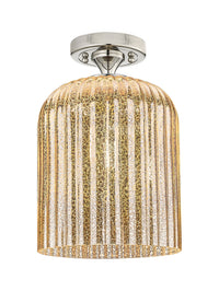 Downtown Flush Mount Satin Nickel Glass