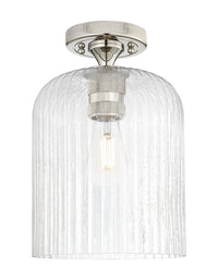 Downtown Flush Mount Satin Nickel Glass