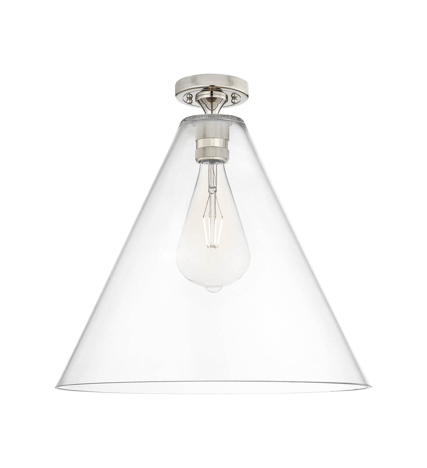 Downtown Flush Mount Satin Nickel Brass