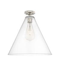Downtown Flush Mount Satin Nickel Brass