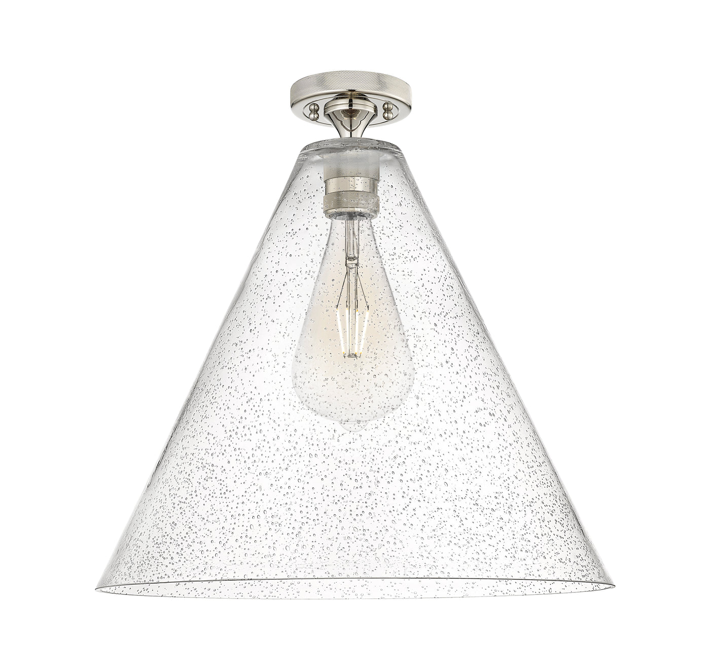 Downtown Flush Mount Satin Nickel Brass